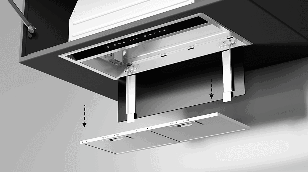 Grease is dripping from the rangehood